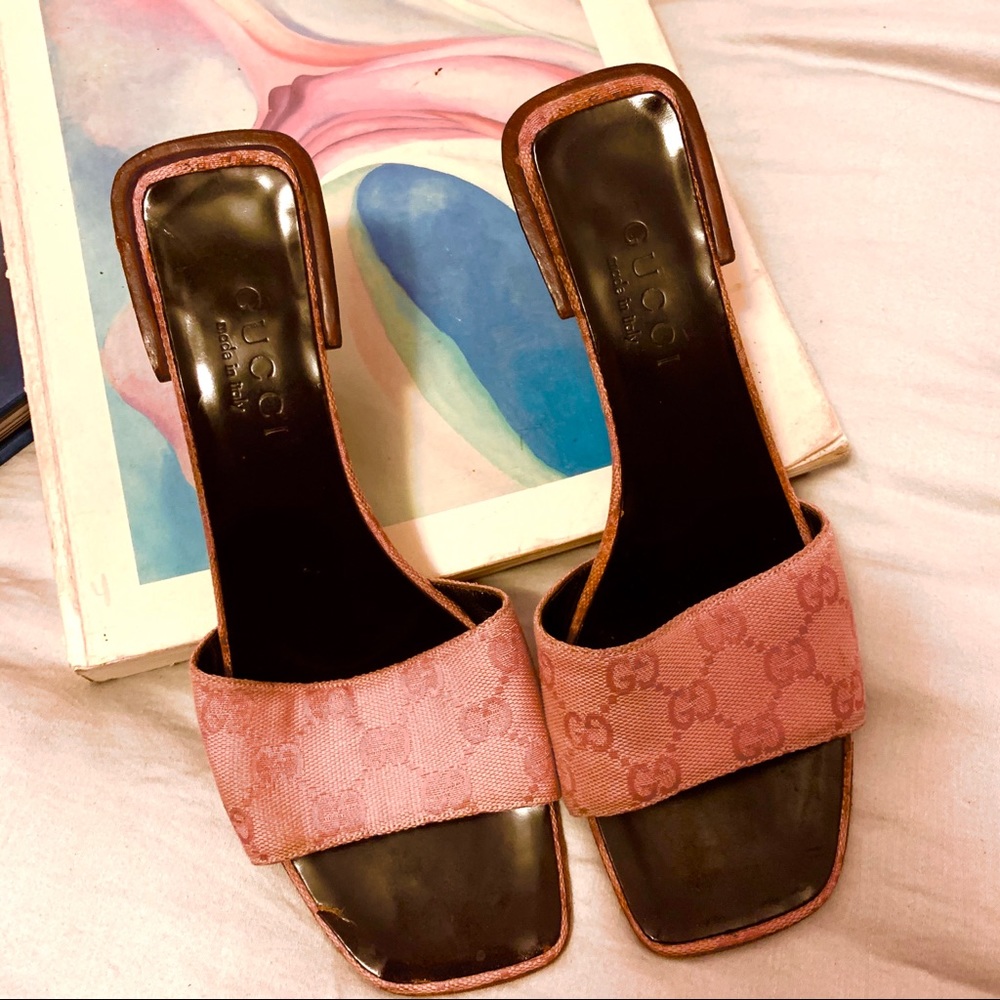 Pink Gucci Slides